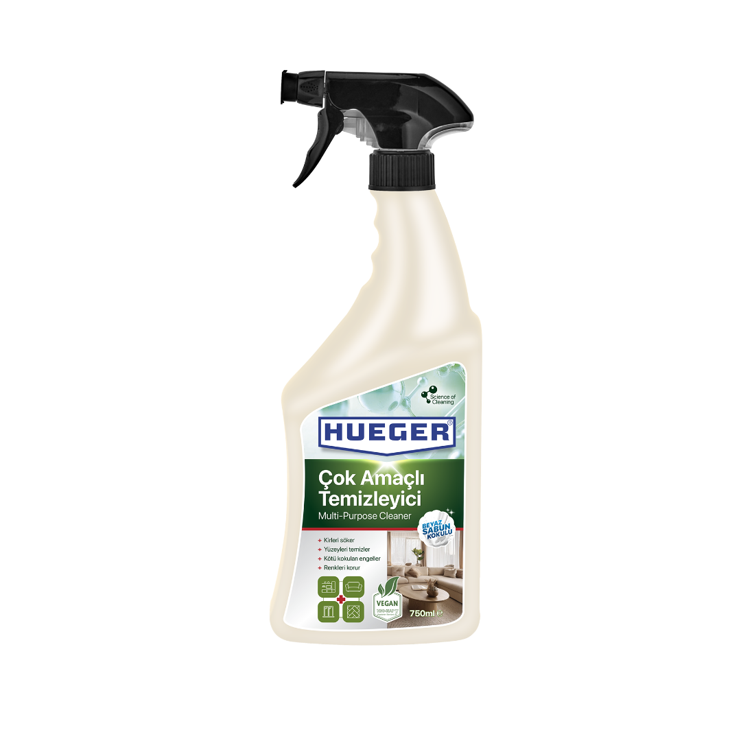 Çok Amaçlı Genel Temizleyici Beyaz Sabun Kokulu Sprey 750 ml - Hueger